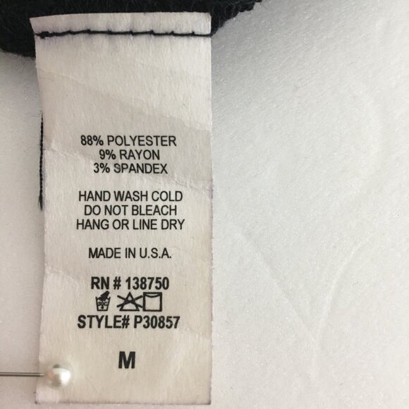 AS REVIVAL Mini Skirt Pull On Elastic Band Waist Womens Medium Black Made in USA - Picture 8 of 9